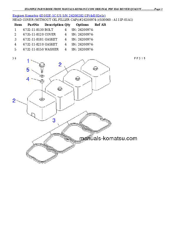 Protected: 4D102E-1C-US S/N 26200282-UP Partsbook