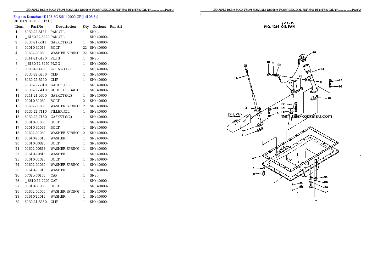 Protected: 4D105-3G S/N 40000-UP Partsbook