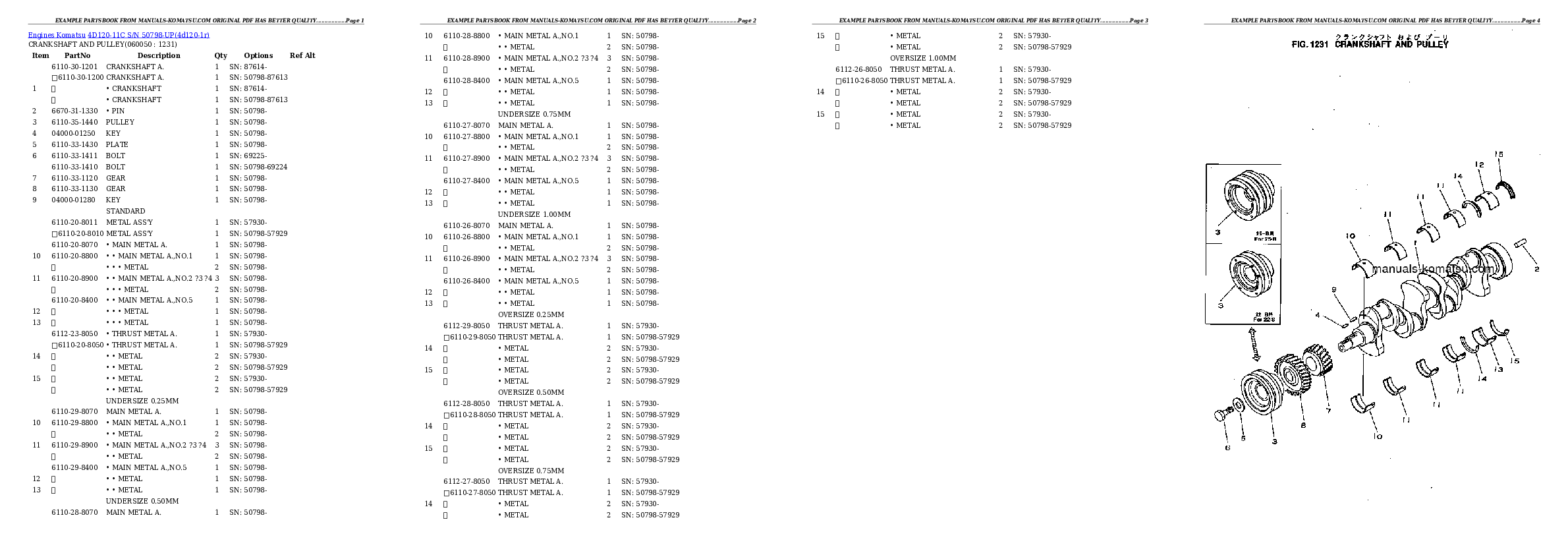 Protected: 4D120-11C S/N 50798-UP Partsbook