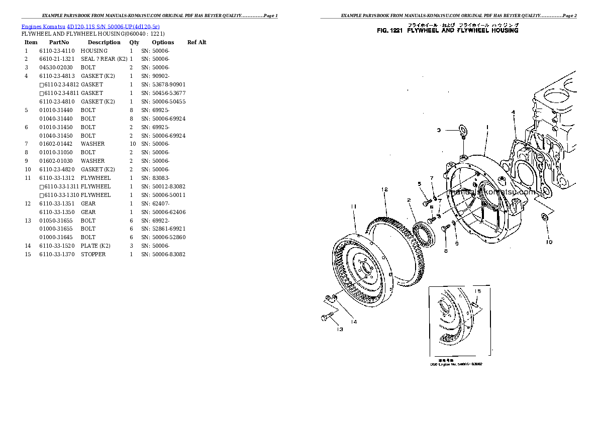 Protected: 4D120-11S S/N 50006-UP Partsbook