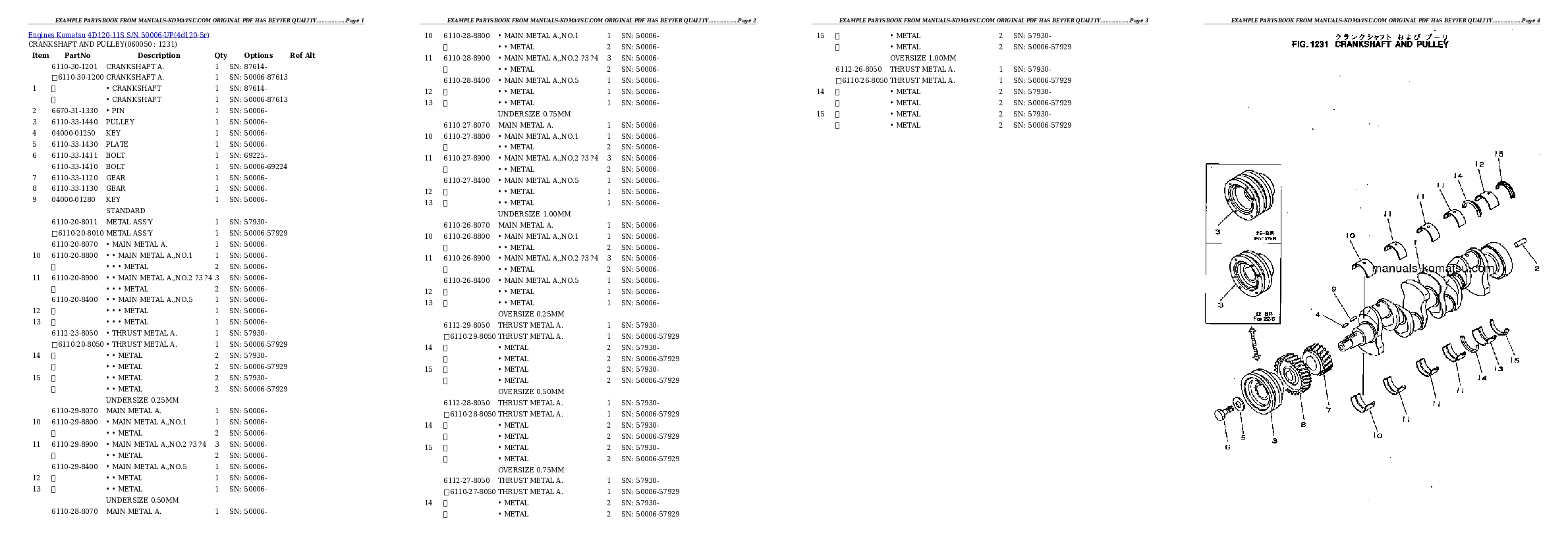 Protected: 4D120-11S S/N 50006-UP Partsbook