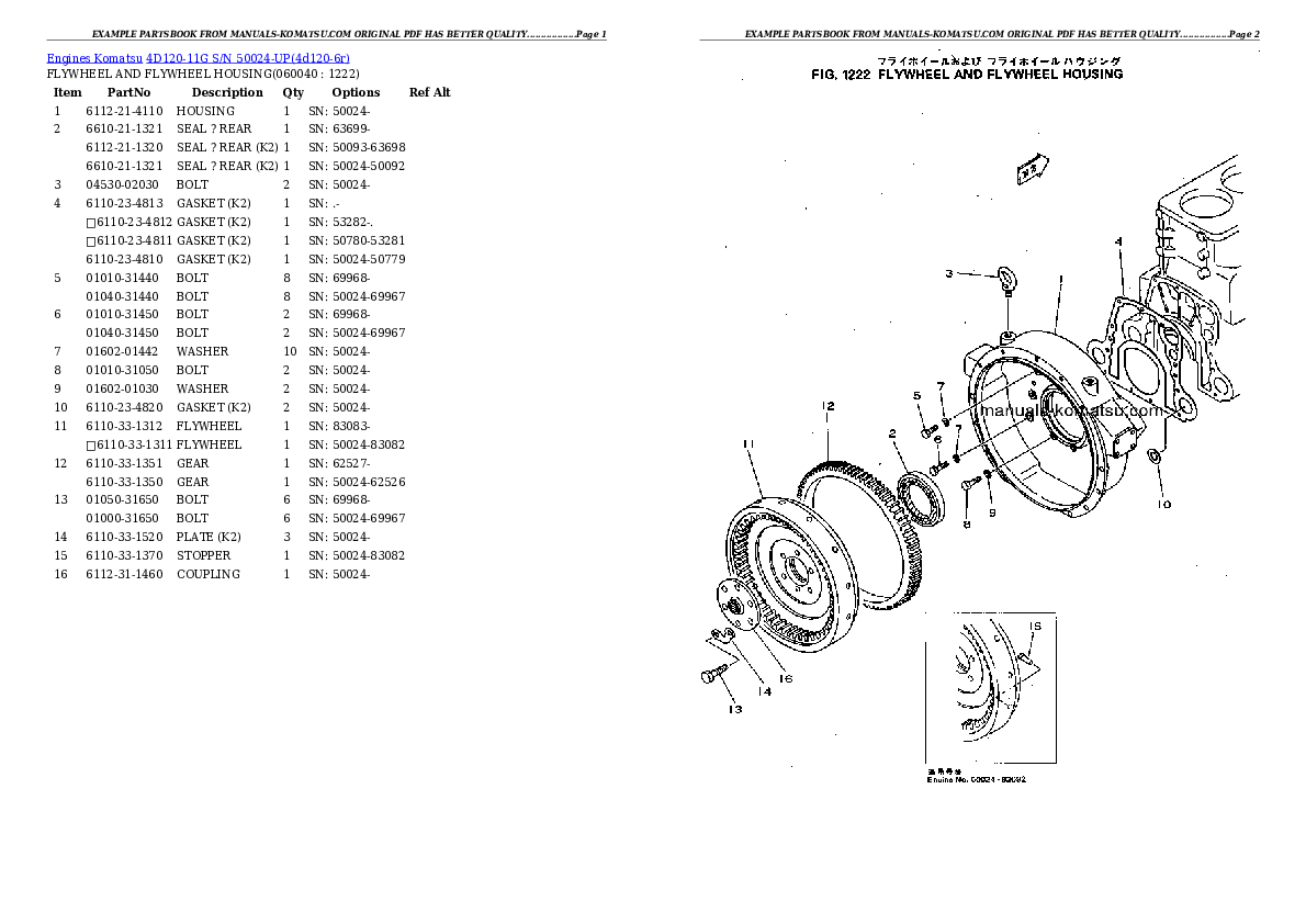 Protected: 4D120-11G S/N 50024-UP Partsbook
