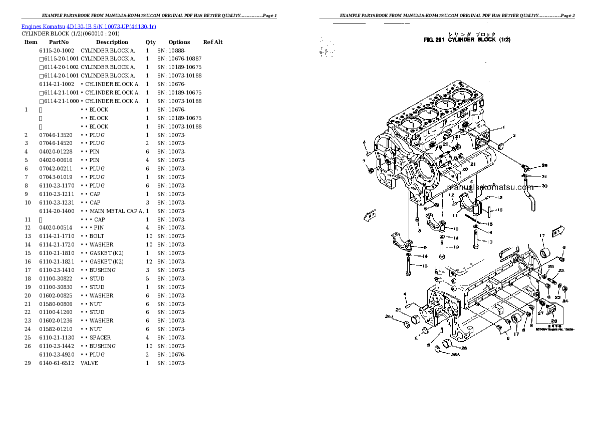 Protected: 4D130-1B S/N 10073-UP Partsbook