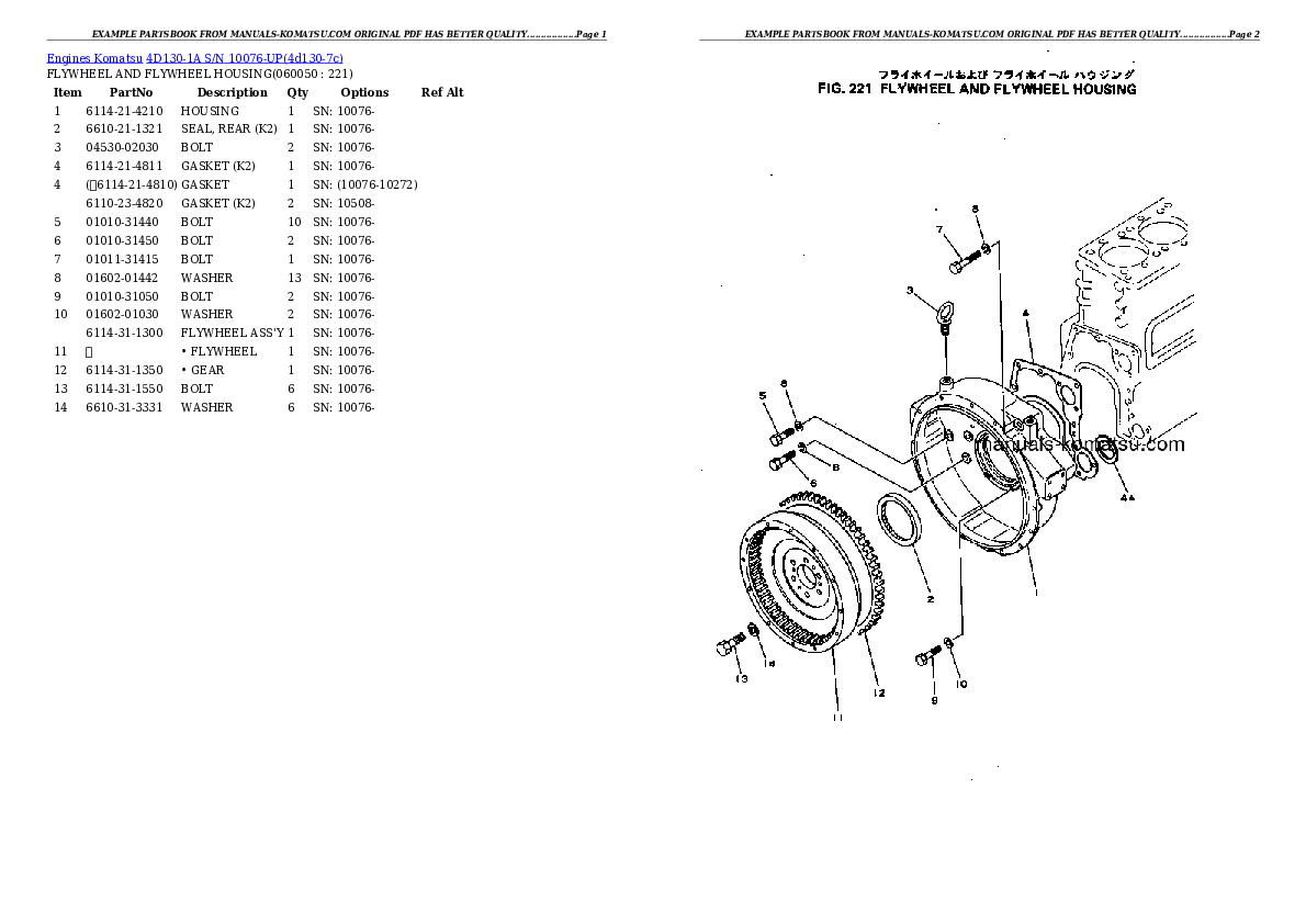 Protected: 4D130-1A S/N 10076-UP Partsbook