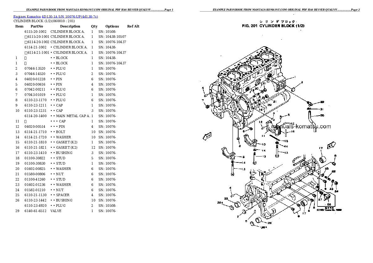 Protected: 4D130-1A S/N 10076-UP Partsbook