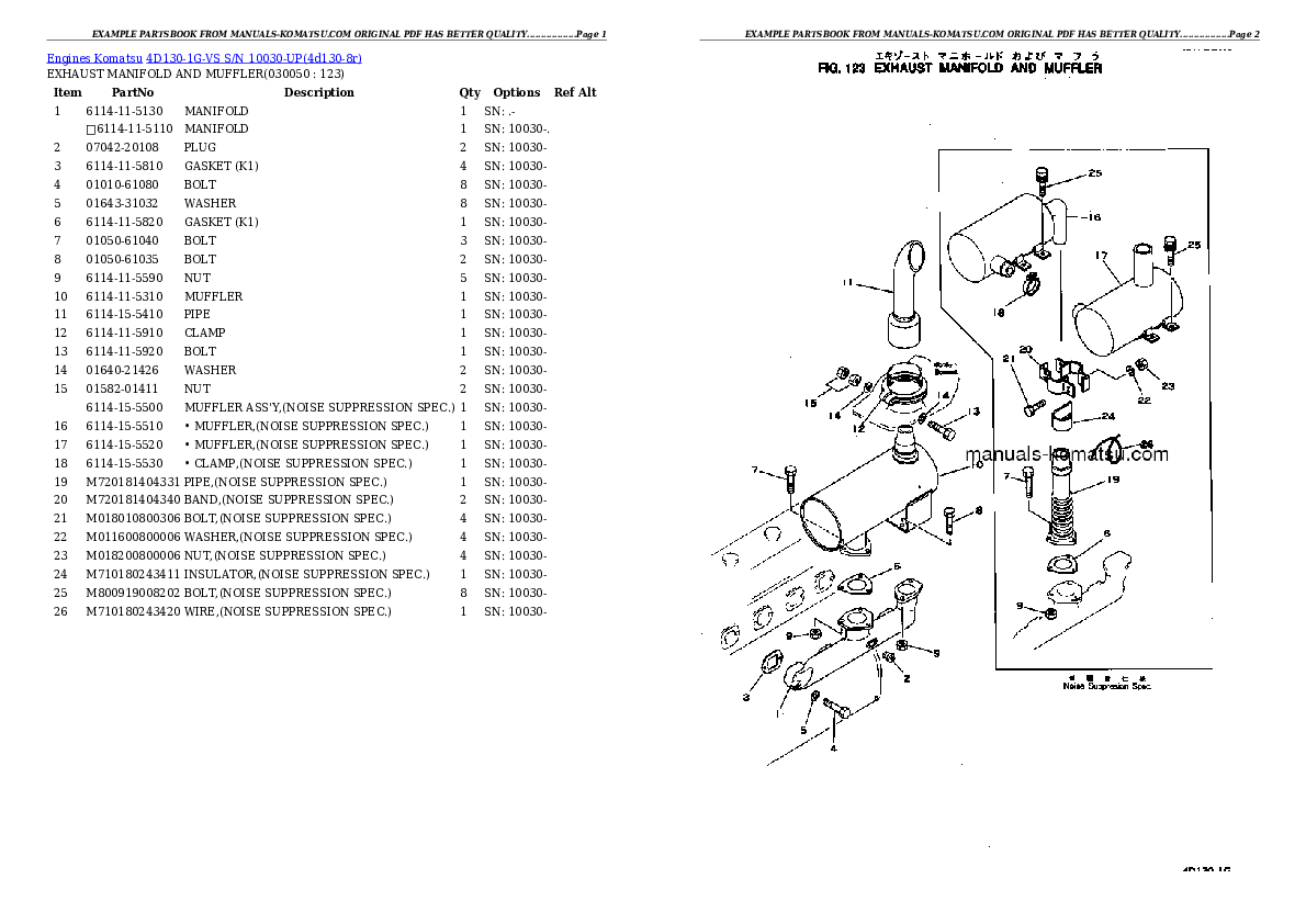 Protected: 4D130-1G-VS S/N 10030-UP Partsbook