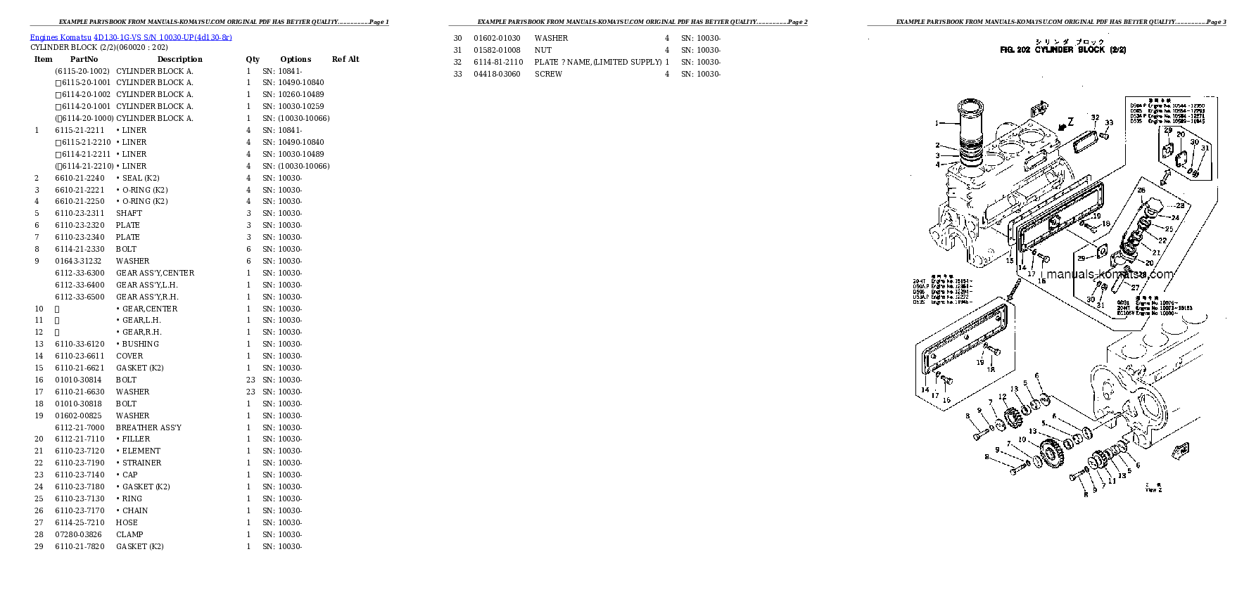 Protected: 4D130-1G-VS S/N 10030-UP Partsbook