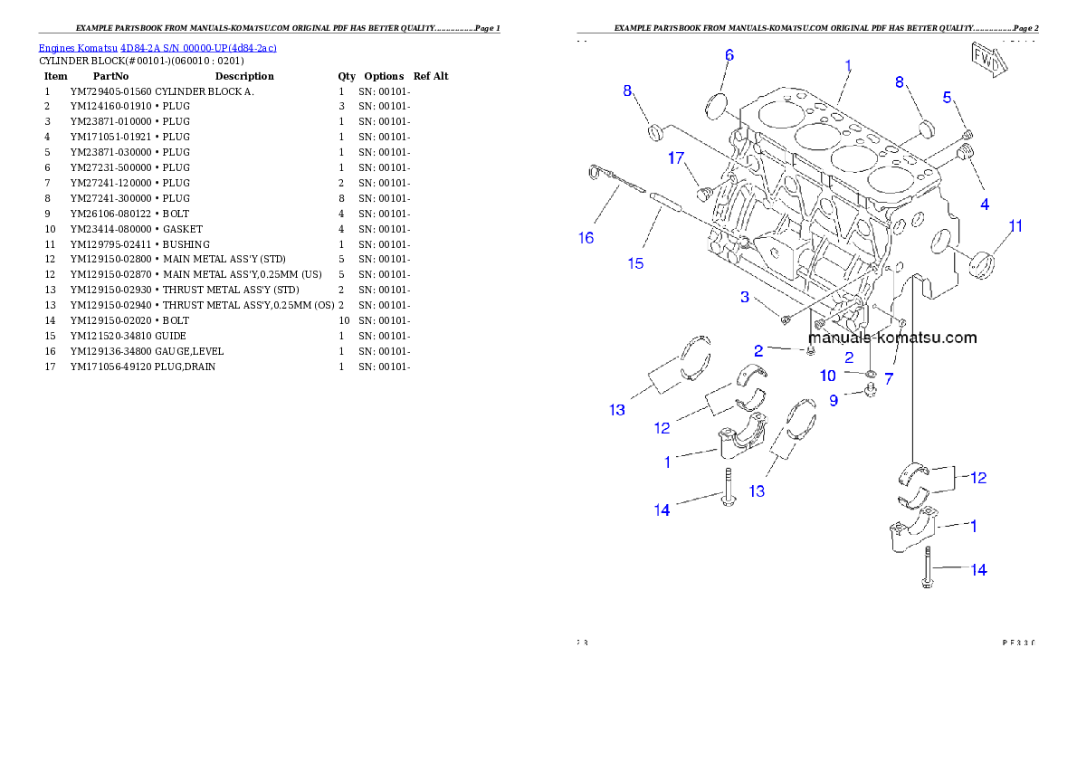 Protected: 4D84-2A S/N 00000-UP Partsbook