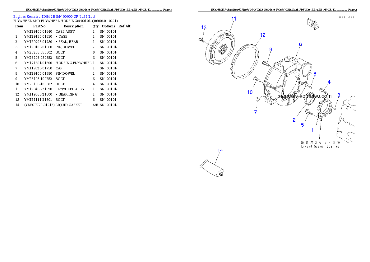 Protected: 4D84-2B S/N 00000-UP Partsbook