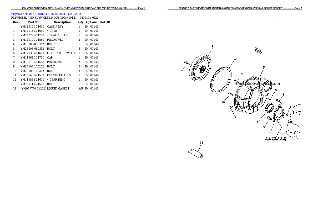 Protected: 4D84E-3C S/N 00000-UP Partsbook