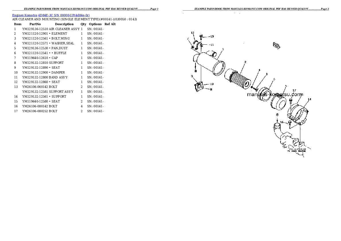 Protected: 4D84E-3C S/N 00000-UP Partsbook