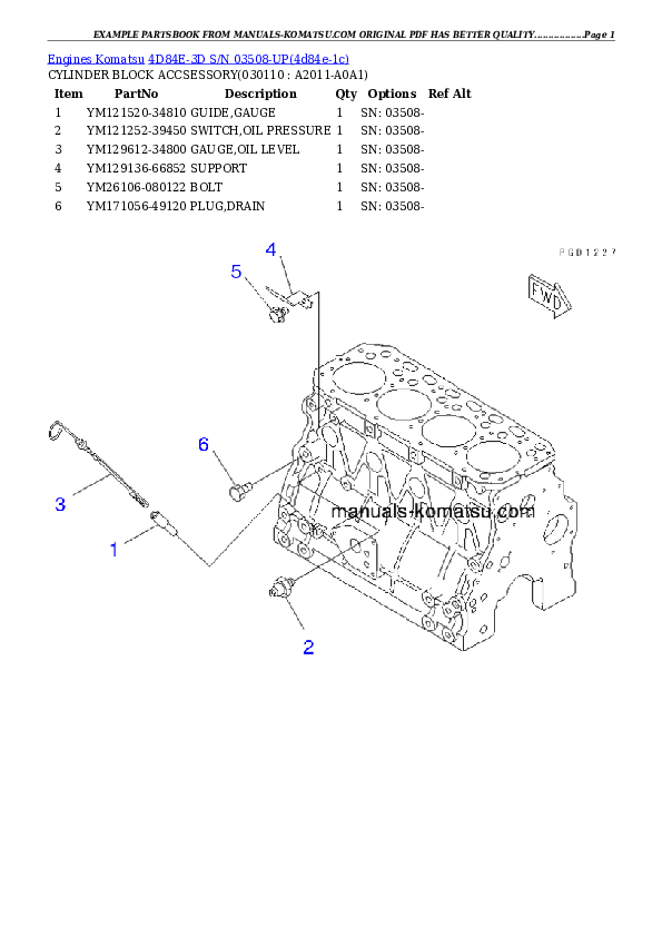 Protected: 4D84E-3D S/N 03508-UP Partsbook