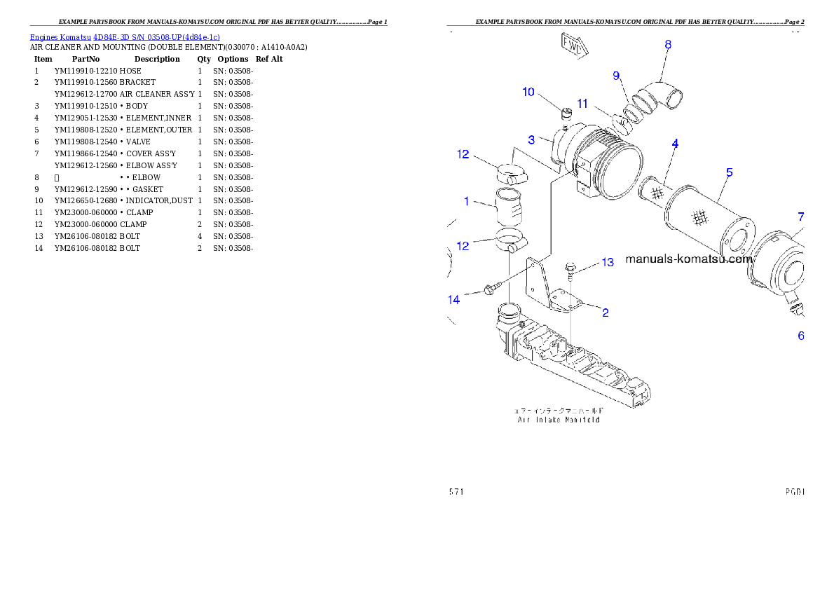 Protected: 4D84E-3D S/N 03508-UP Partsbook