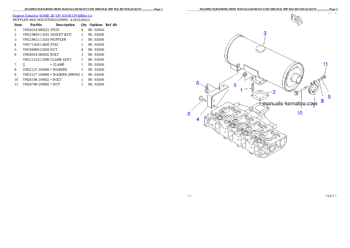 Protected: 4D84E-3D S/N 03508-UP Partsbook
