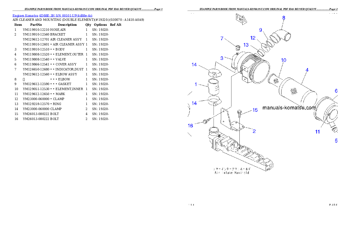 Protected: 4D88E-3H S/N 00101-UP Partsbook