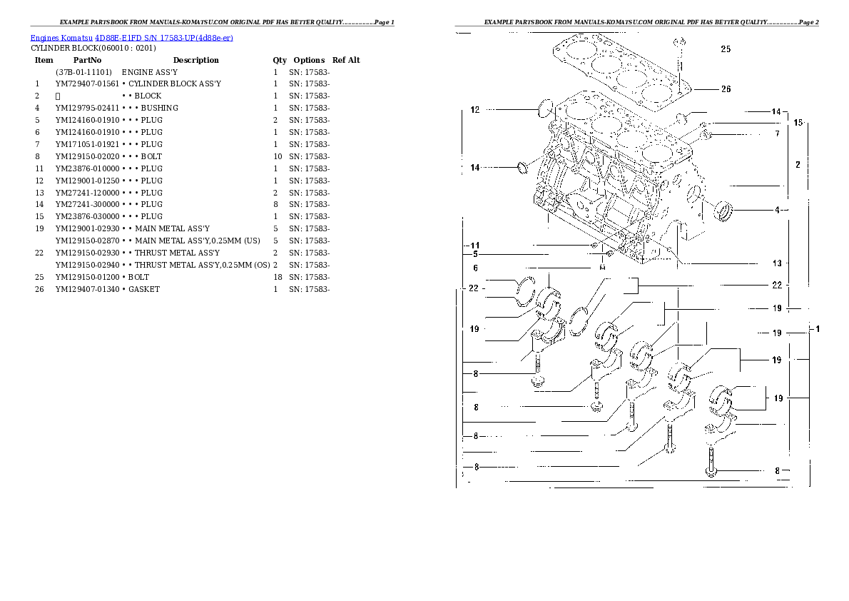 Protected: 4D88E-E1FD S/N 17583-UP Partsbook