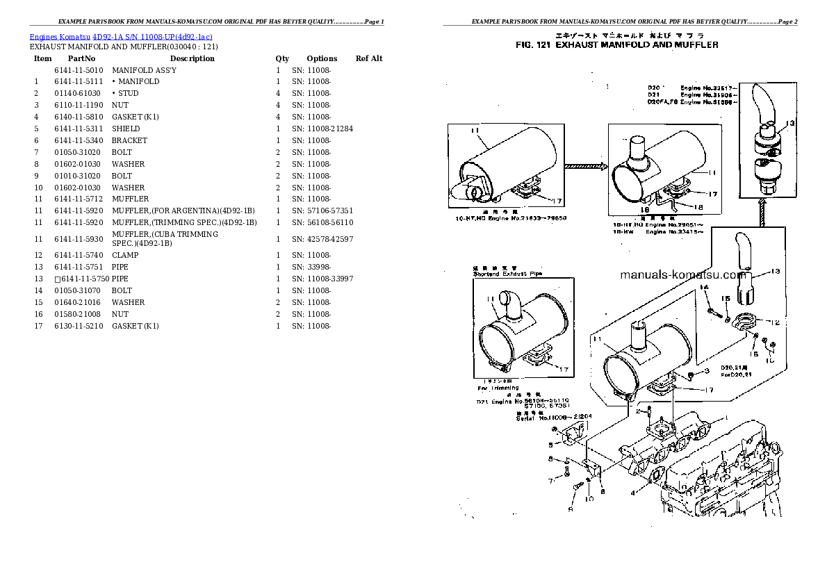 Protected: 4D92-1A S/N 11008-UP Partsbook