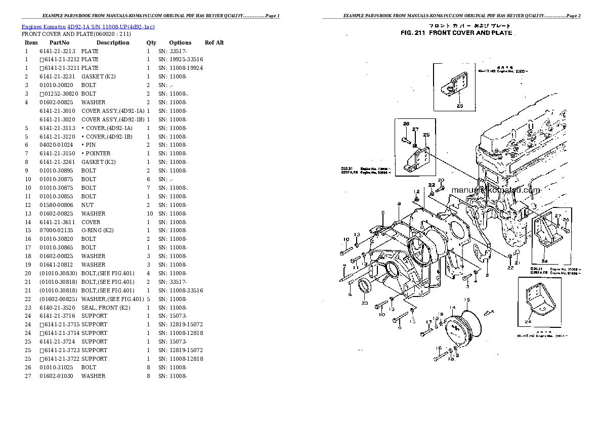 Protected: 4D92-1A S/N 11008-UP Partsbook
