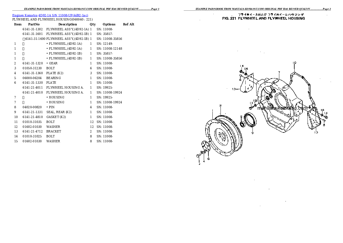 Protected: 4D92-1A S/N 11008-UP Partsbook