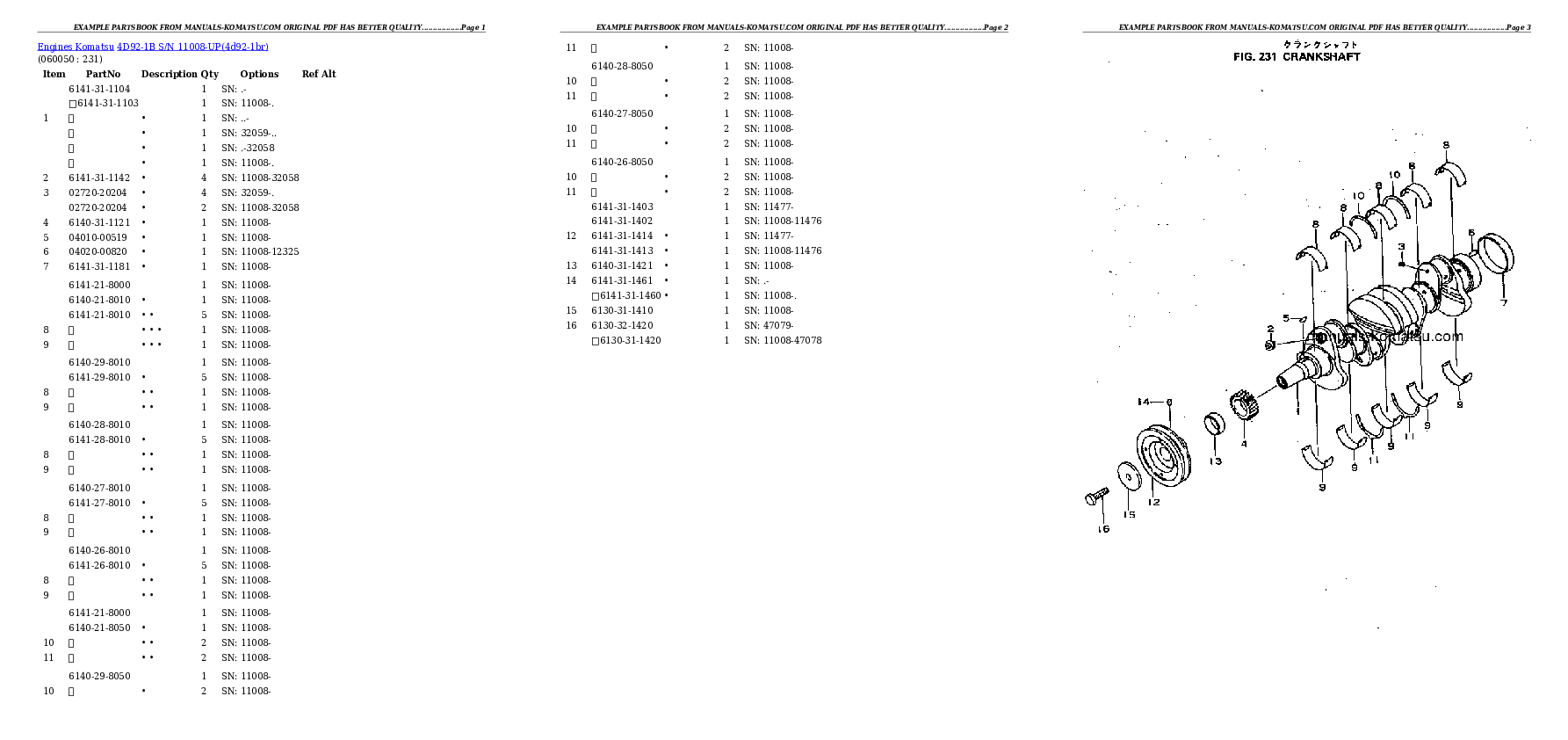 Protected: 4D92-1B S/N 11008-UP Partsbook