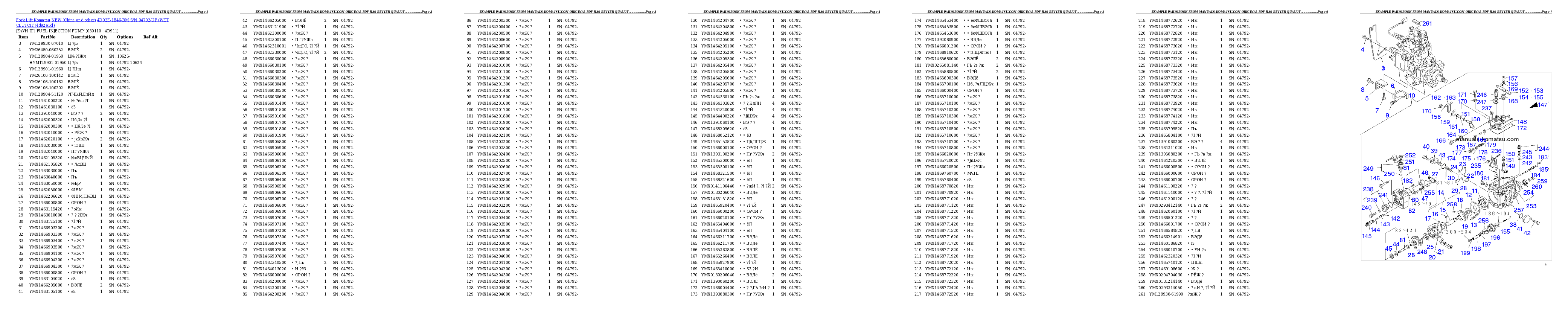 Protected: 4D92E-1B46-BM S/N 04792-UP (WET CLUTCH) Partsbook