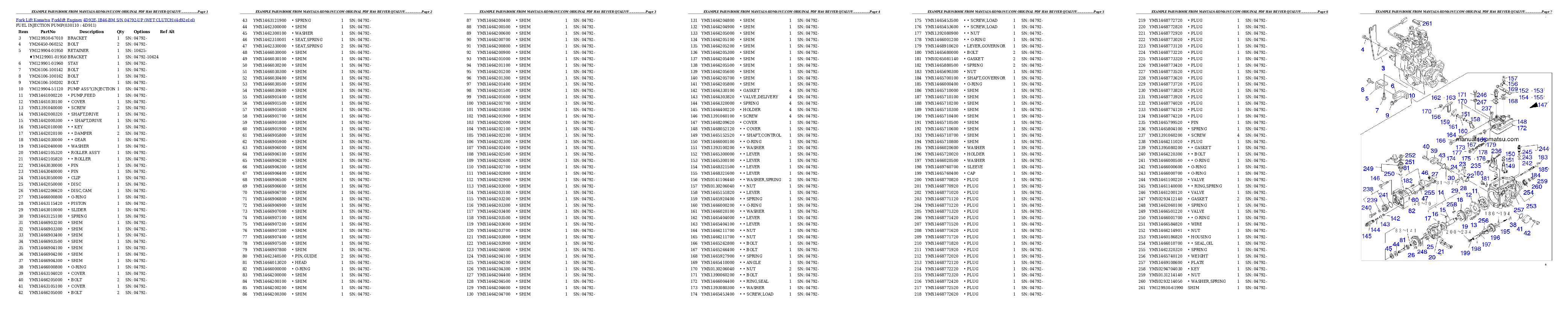 Protected: 4D92E-1B46-BM S/N 04792-UP （ｳｪｯﾄｸﾗｯﾁ） Partsbook