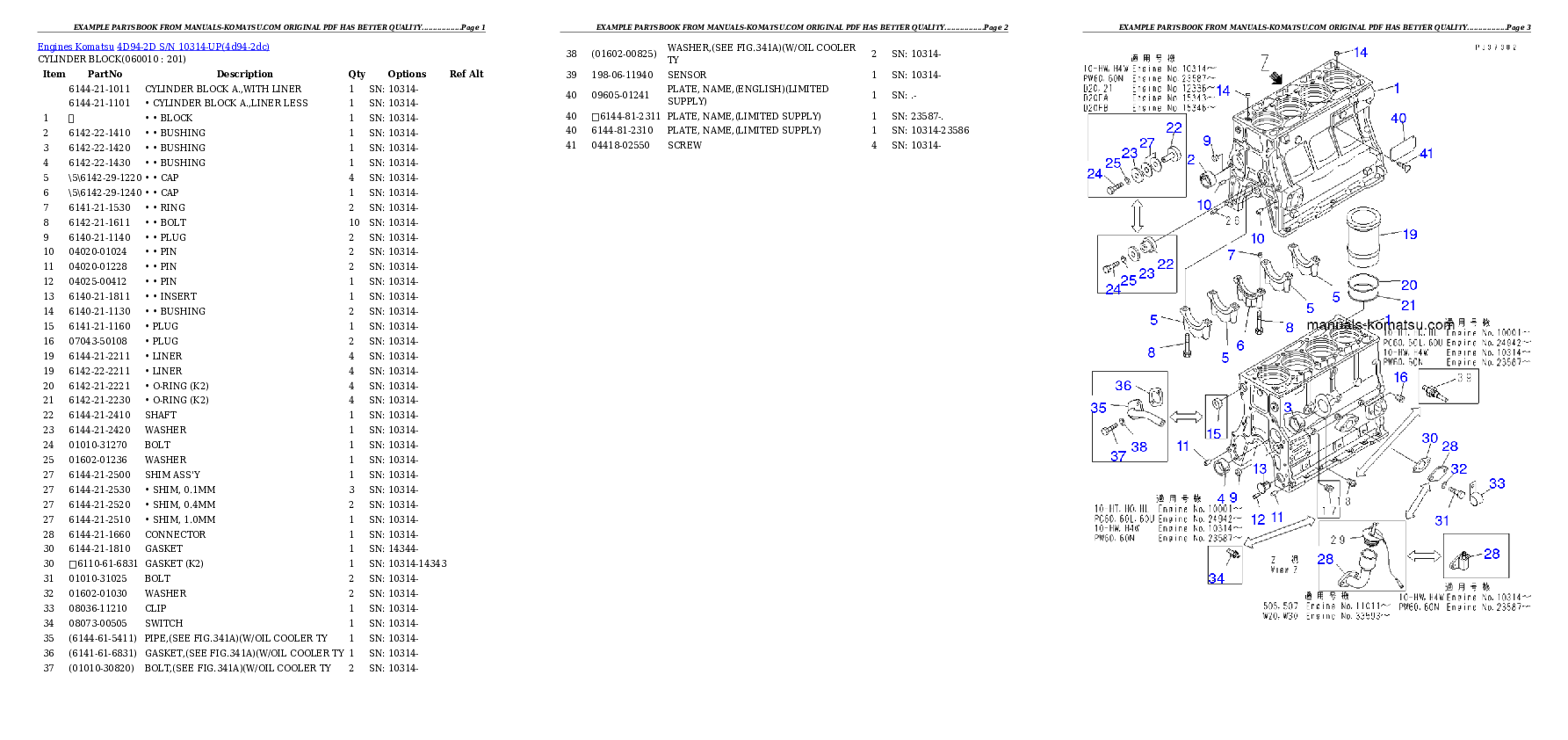 Protected: 4D94-2D S/N 10314-UP Partsbook
