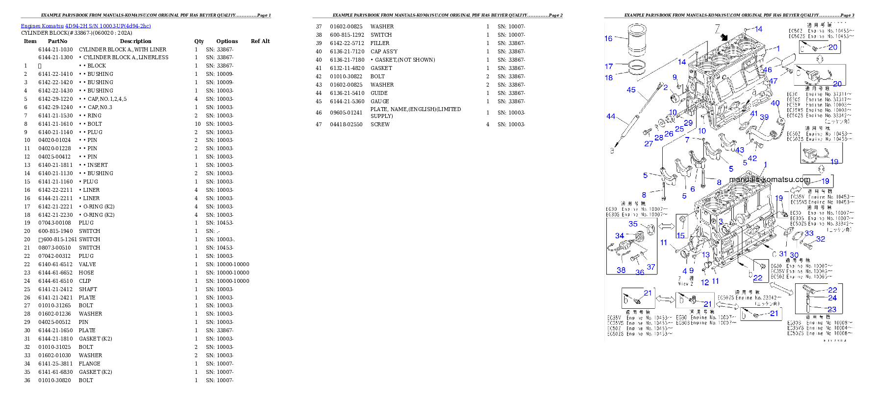 Protected: 4D94-2H S/N 10003-UP Partsbook