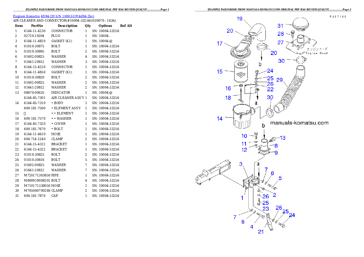 Protected: 4D94-2H S/N 10003-UP Partsbook