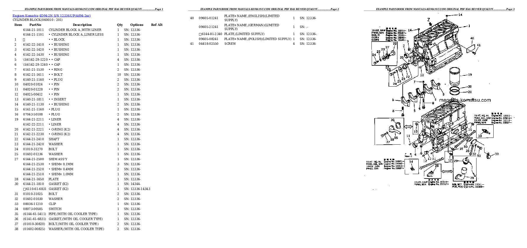 Protected: 4D94-2N S/N 12336-UP Partsbook