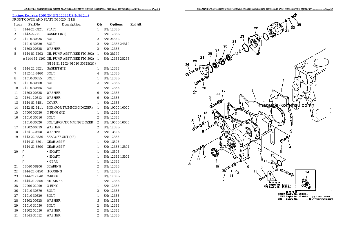 Protected: 4D94-2N S/N 12336-UP Partsbook