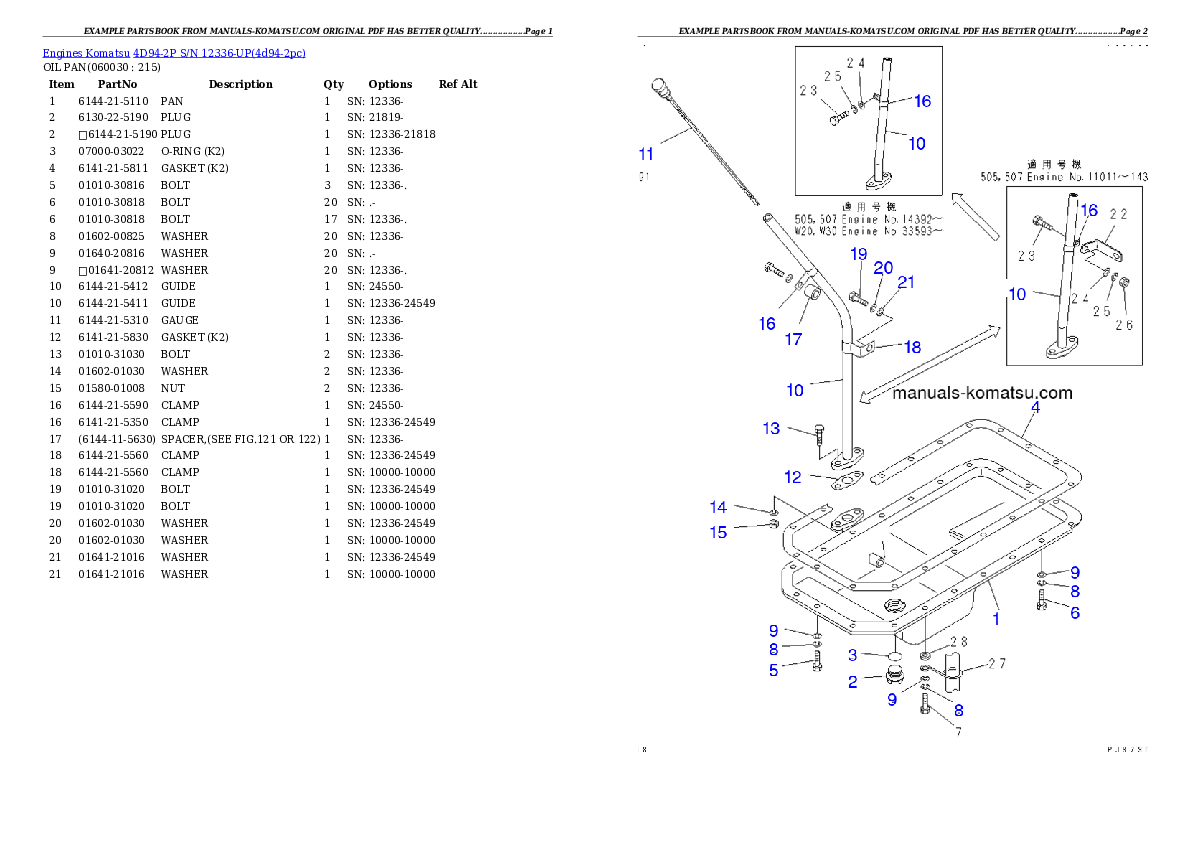 Protected: 4D94-2P S/N 12336-UP Partsbook