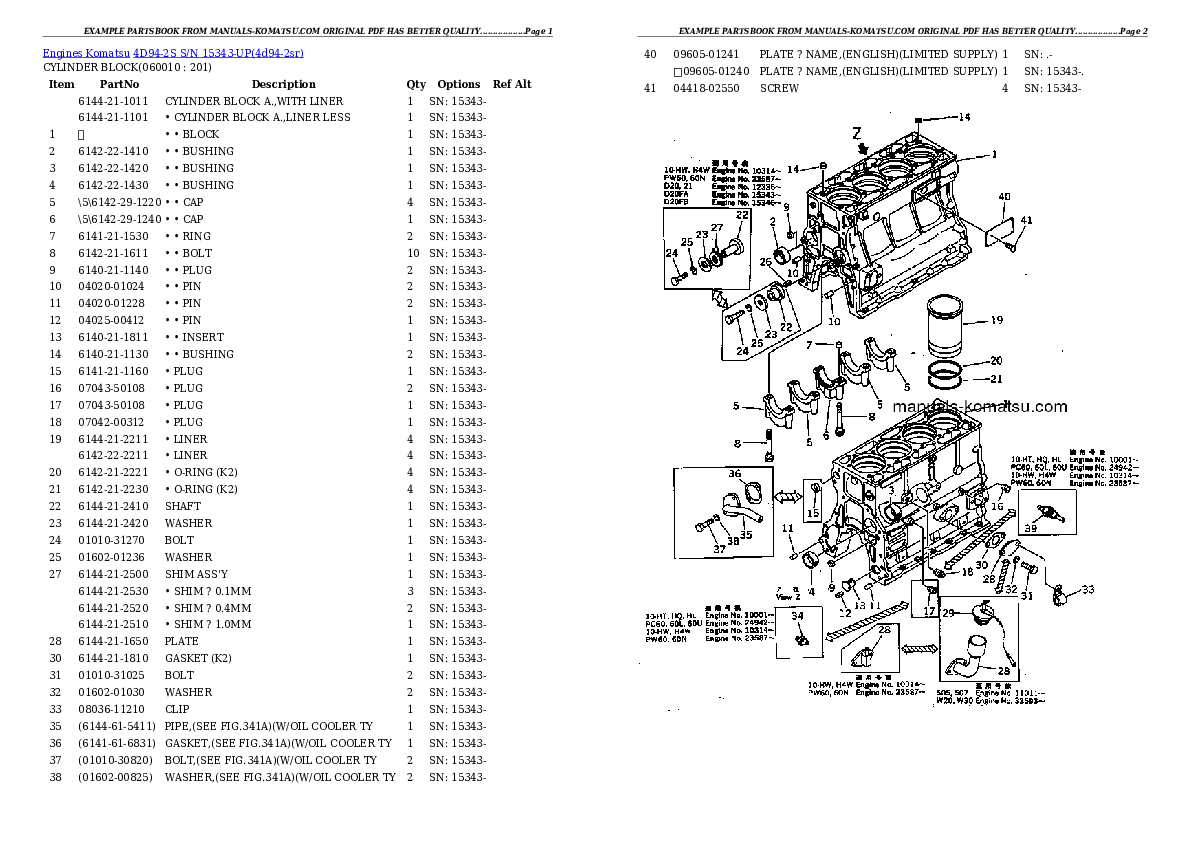 Protected: 4D94-2S S/N 15343-UP Partsbook