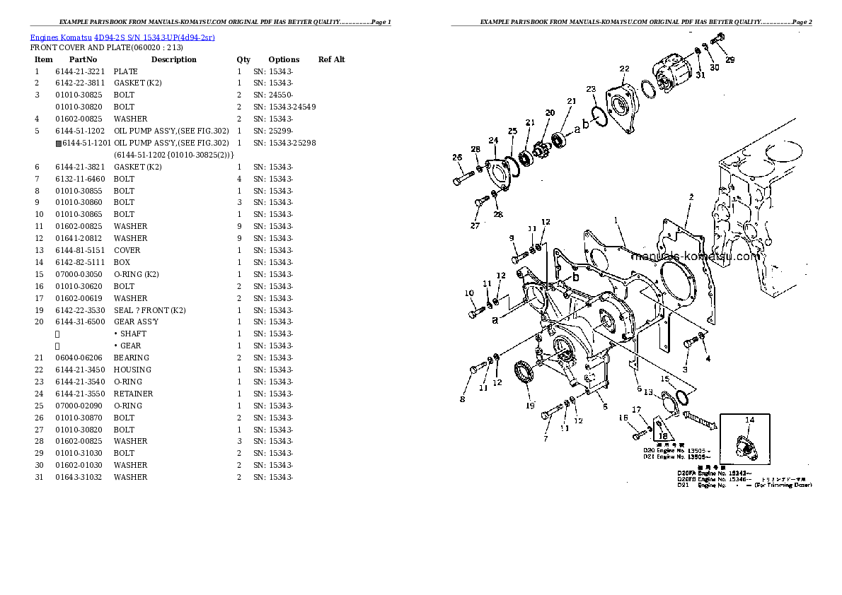 Protected: 4D94-2S S/N 15343-UP Partsbook