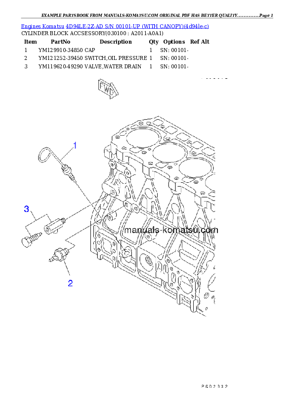 Protected: 4D94LE-2Z-AD S/N 00101-UP (WITH CANOPY) Partsbook