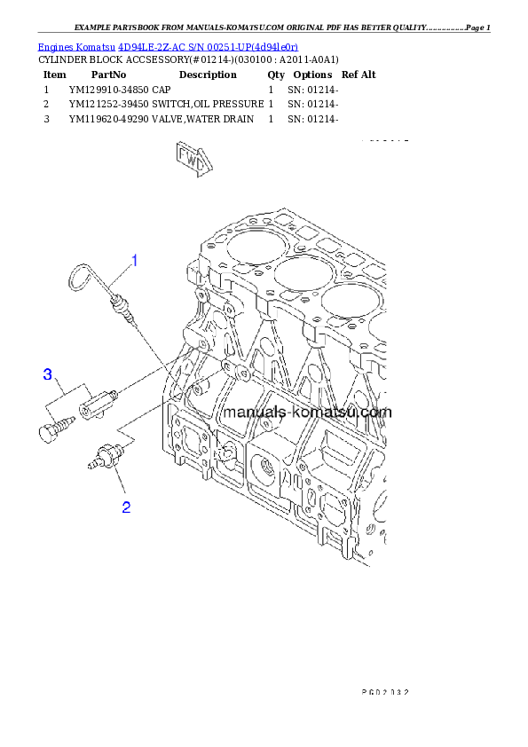 Protected: 4D94LE-2Z-AC S/N 00251-UP Partsbook