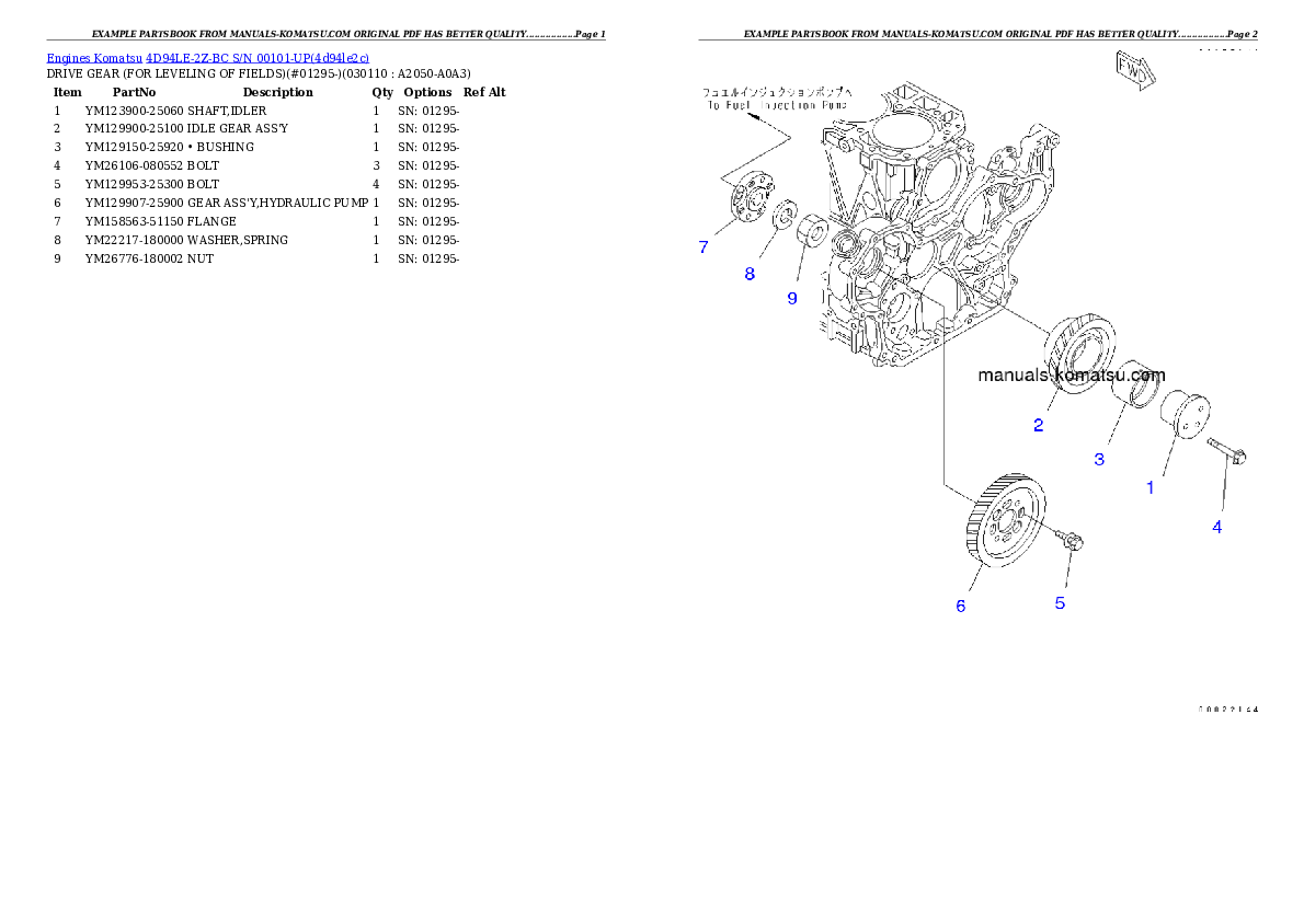 Protected: 4D94LE-2Z-BC S/N 00101-UP Partsbook