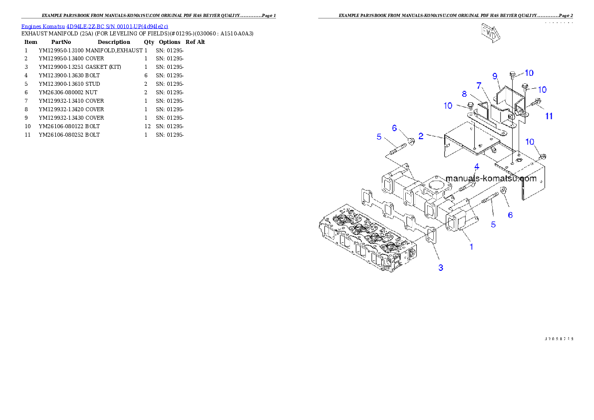Protected: 4D94LE-2Z-BC S/N 00101-UP Partsbook