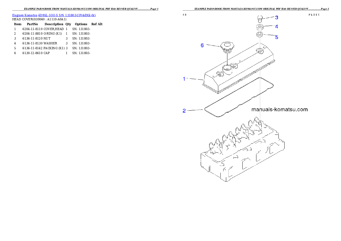 Protected: 4D95L-1GG-S S/N 131803-UP Partsbook