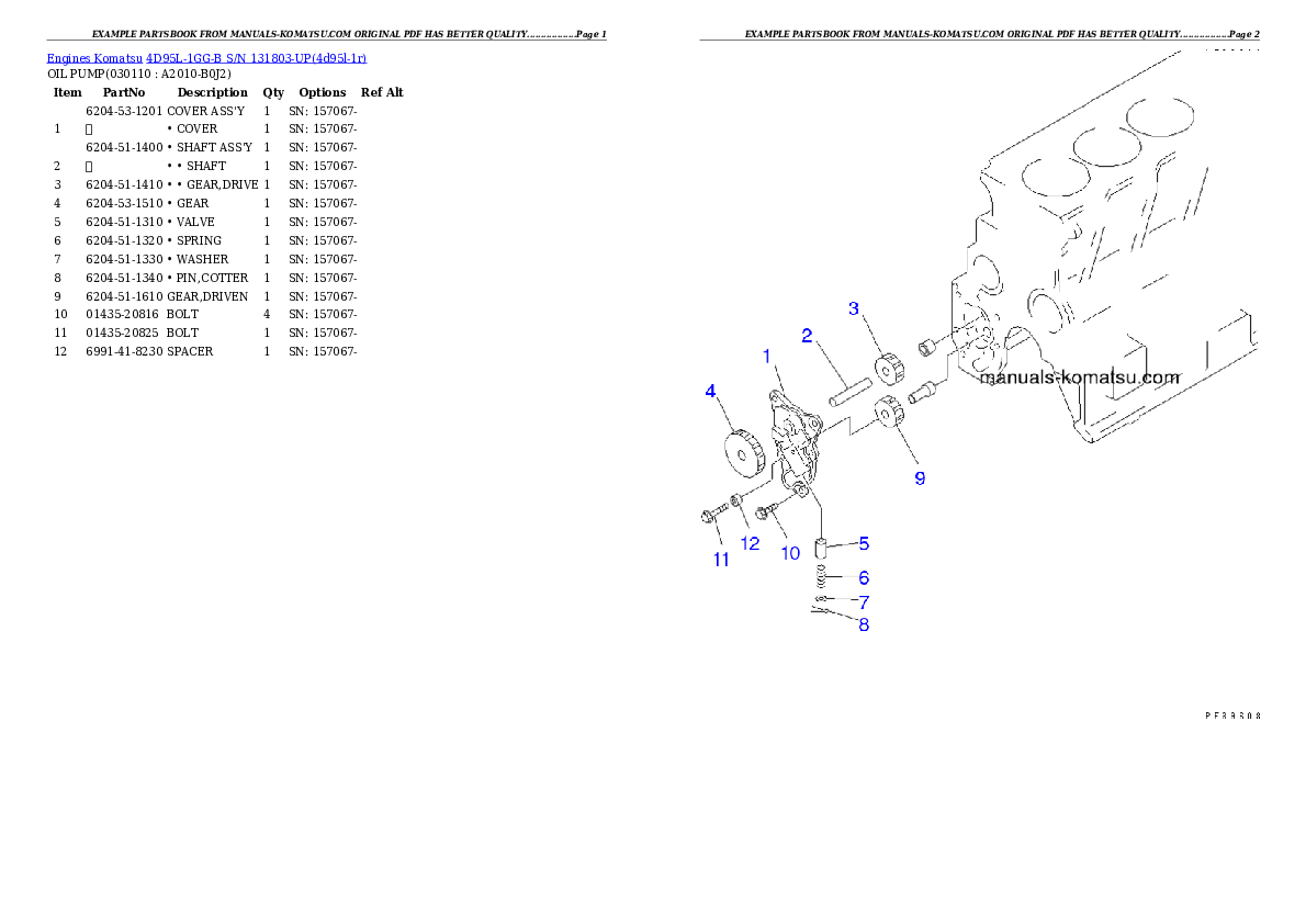 Protected: 4D95L-1GG-B S/N 131803-UP Partsbook