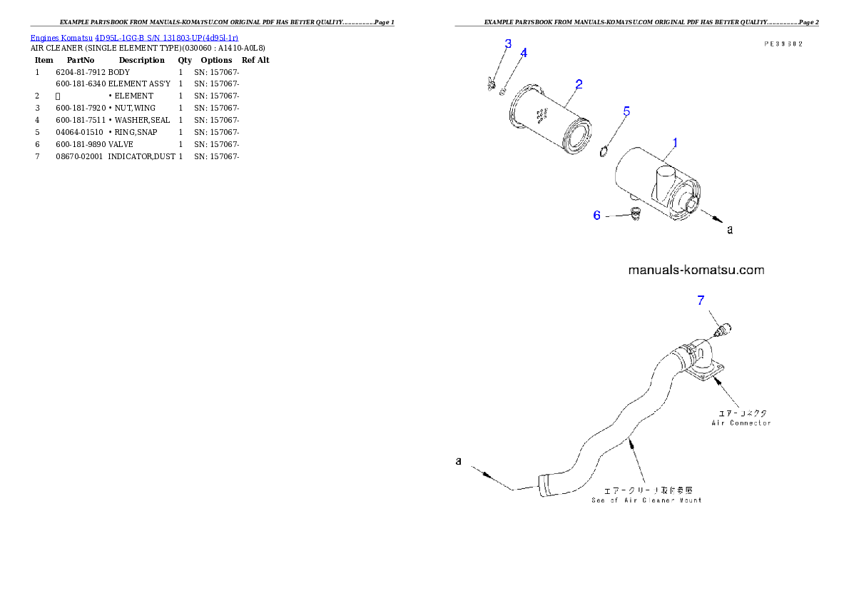 Protected: 4D95L-1GG-B S/N 131803-UP Partsbook