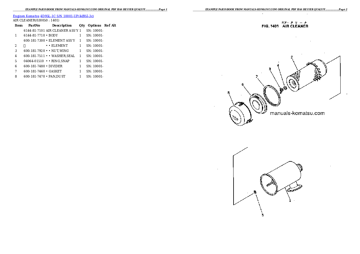 Protected: 4D95L-1C S/N 10001-UP Partsbook