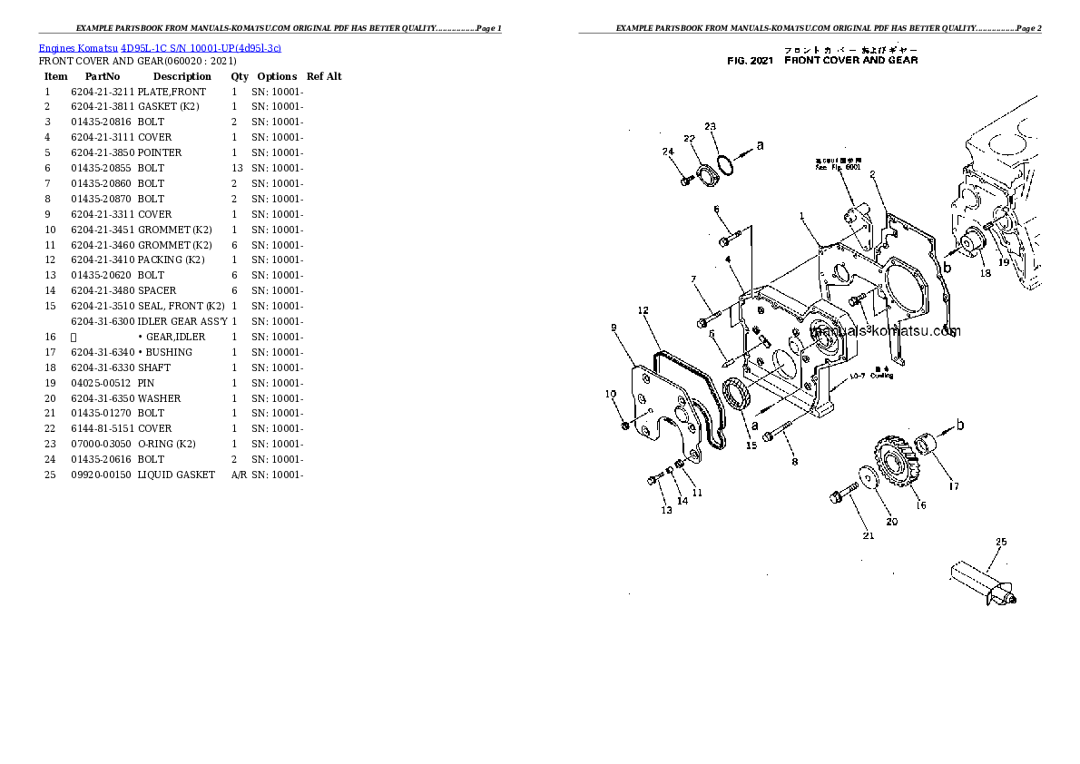 Protected: 4D95L-1C S/N 10001-UP Partsbook