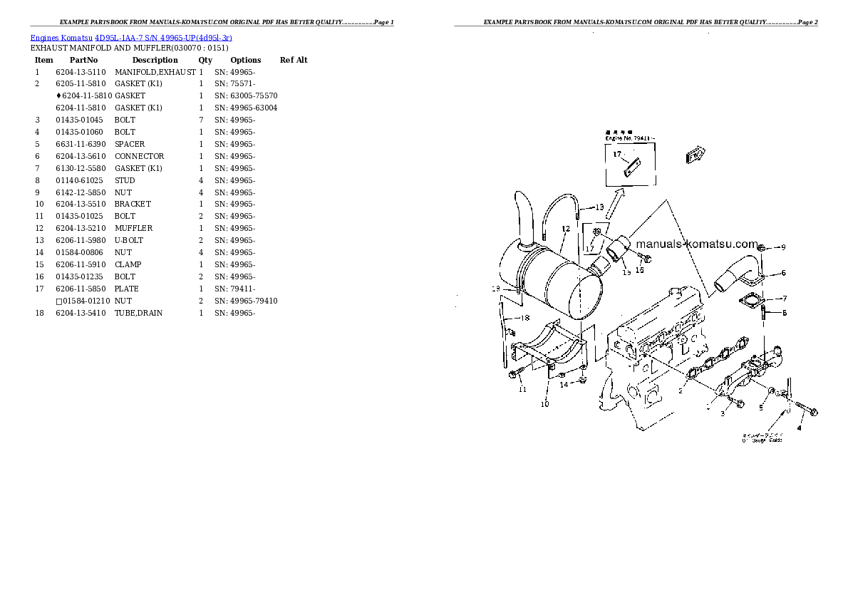 Protected: 4D95L-1AA-7 S/N 49965-UP Partsbook