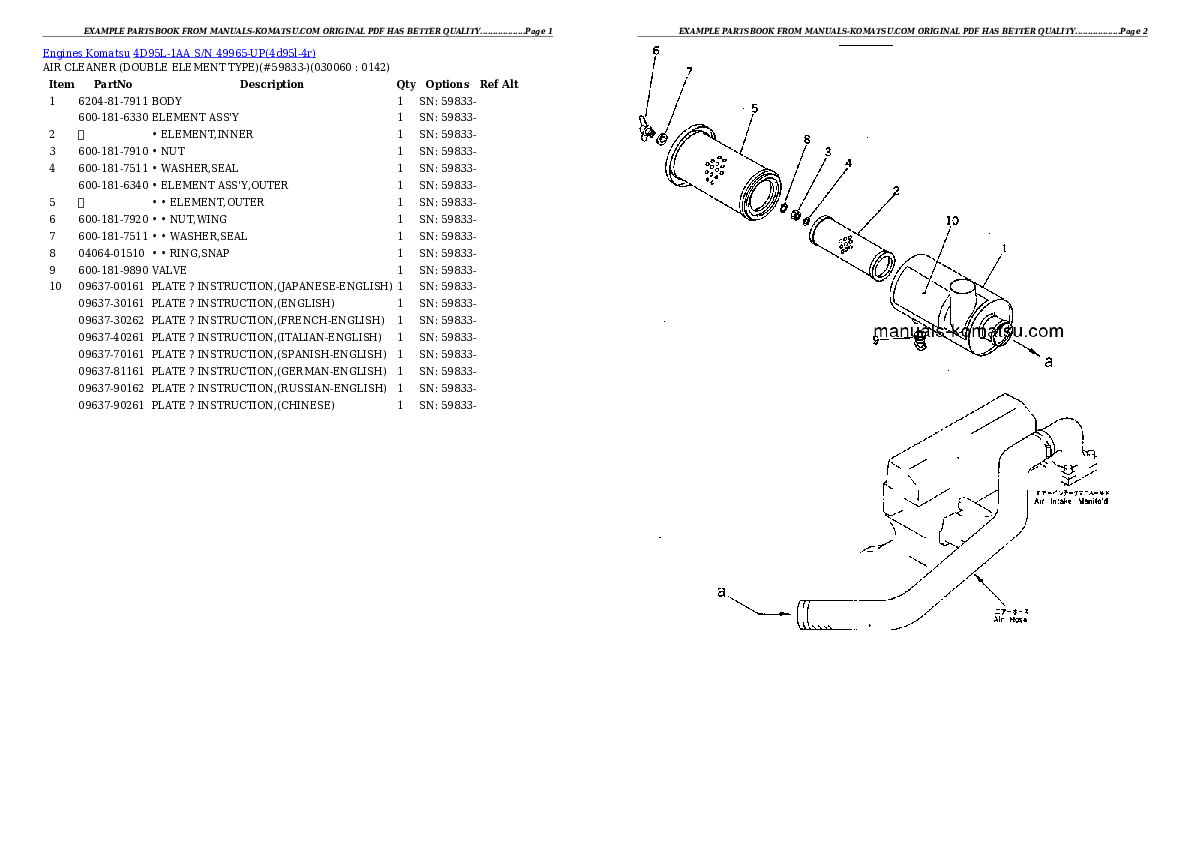 Protected: 4D95L-1AA S/N 49965-UP Partsbook