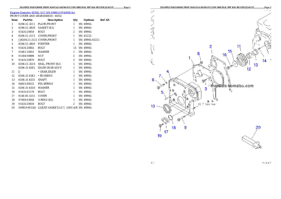 Protected: 4D95L-1CC S/N 49965-UP Partsbook
