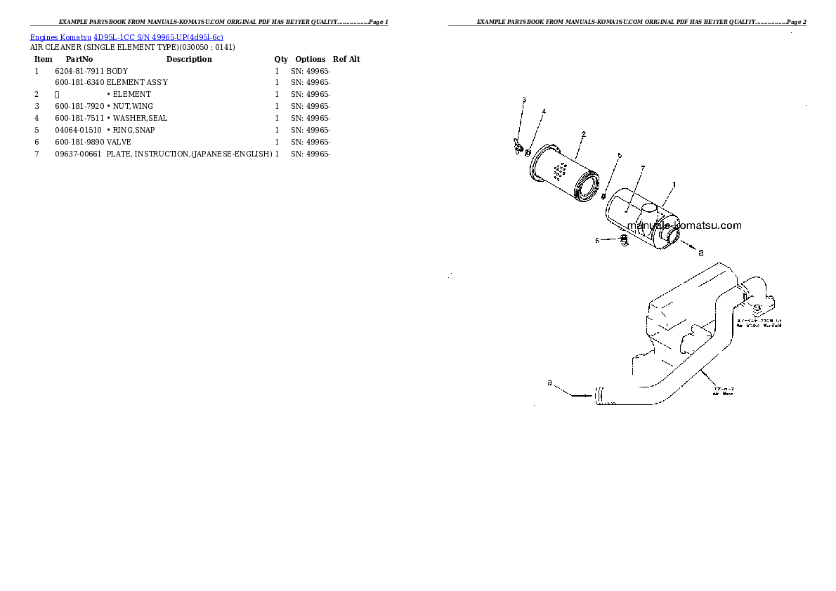 Protected: 4D95L-1CC S/N 49965-UP Partsbook