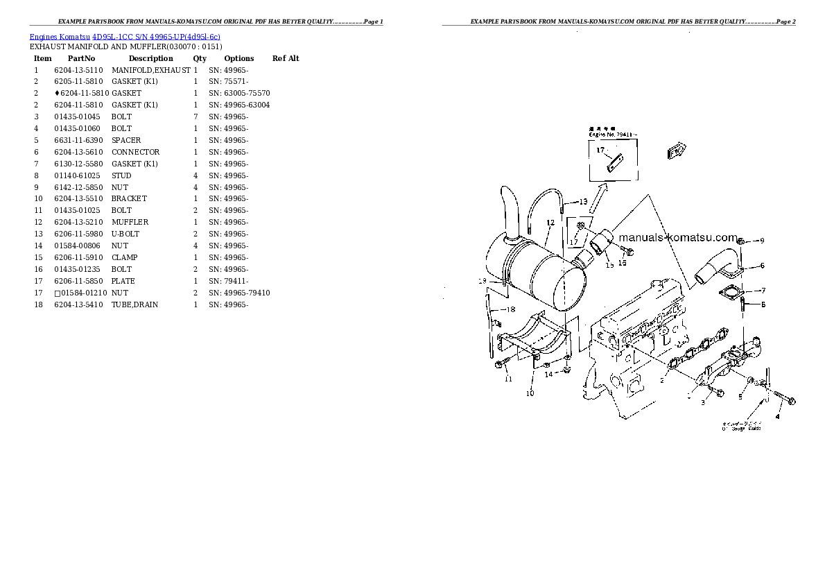 Protected: 4D95L-1CC S/N 49965-UP Partsbook