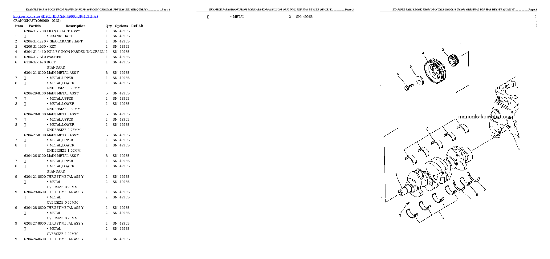 Protected: 4D95L-1DD S/N 49965-UP Partsbook