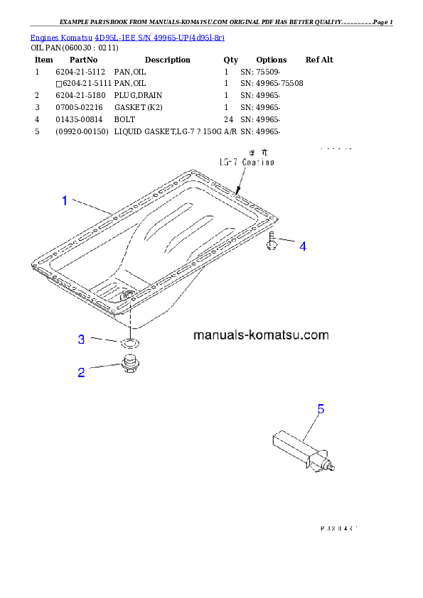 Protected: 4D95L-1EE S/N 49965-UP Partsbook